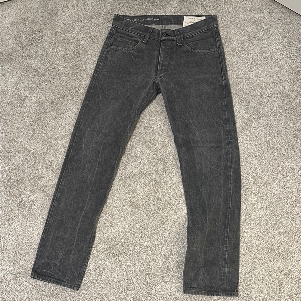 Rag & Bone Gray Denim Skinny Jeans